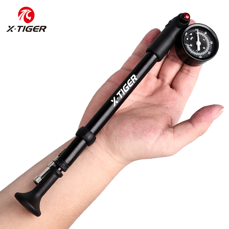 Mtb Fork Air - X-Tiger-マウンテンバイク用のポータブル自転車エアポンプ,高圧,リアサスペンダー,300psi