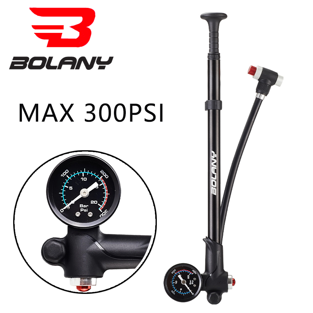 Mtb Fork Air - 自転車フォーク用ボルニーエアショックポンプ、エアサスペンション、ポータブル自転車インフレーター、圧力計付きハンドポンプ、最大300psi