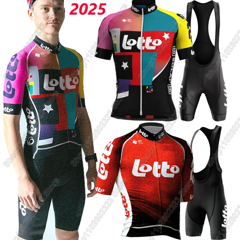 Mountain Biking Clothes - ロトチーム2025サイクリングジャージセット サマーベルギー ウェア メンズキット ロードバイクシャツ スーツ