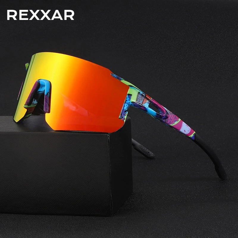 Mountain Biking Goggles - REXXAR 新しいサイクリングメガネバイクサングラス男性 UV400 メガネアウトドアスポーツ MTB ゴーグル自転車女性乗馬ハイキングサングラス