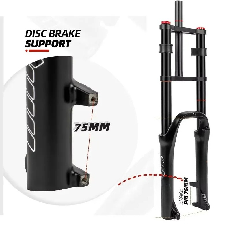 Mtb Fork Air - 20x4.0バイク用エアサスペンションフロントフォーク 135mmスペーシング ワイドタイヤ 高強度電動MTBフォーク