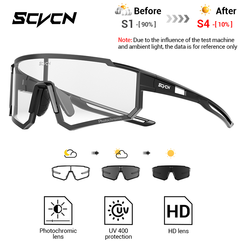 Mountain Biking Goggles - SCVCN 新屋外フォトクロミック保護メガネサイクリングサングラス MTB バイクメガネ男性女性スポーツ自転車 UV400 ゴーグル