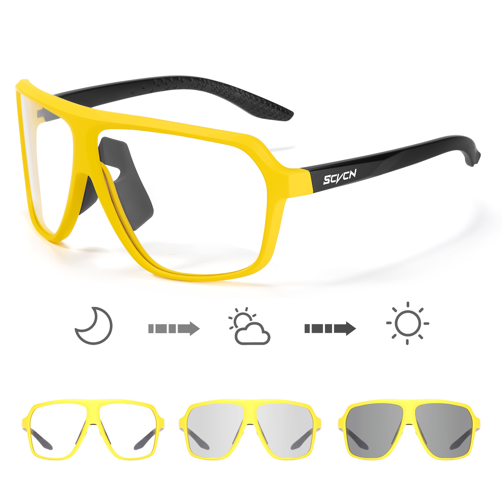 Mountain Biking Goggles - SCVCN サイクリングサングラスゴーグルバイク MTB スポーツゴーグルハイキングメガネサイクリングメガネ自転車アイウェア女性男性 UV400 屋外