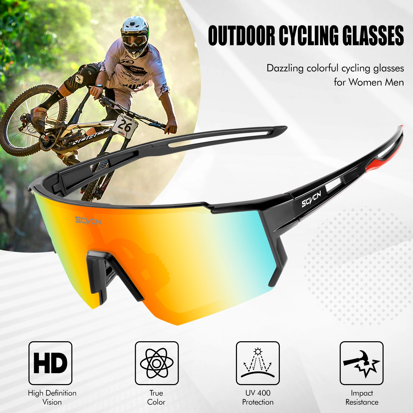 SCVCN 新しいフォトクロミックサイクリングサングラス男性 - Mountain Biking Goggles のレビューと価格