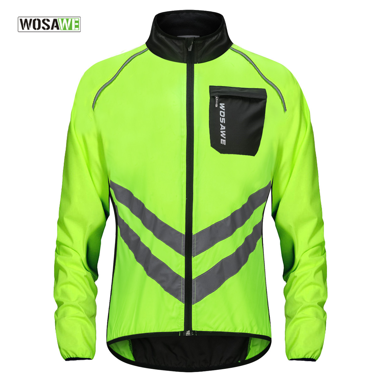 Wosawe-視認性の高いサイクリングジャケット,多機能マウ - Mountain Biking Rain Jacket のレビューと価格