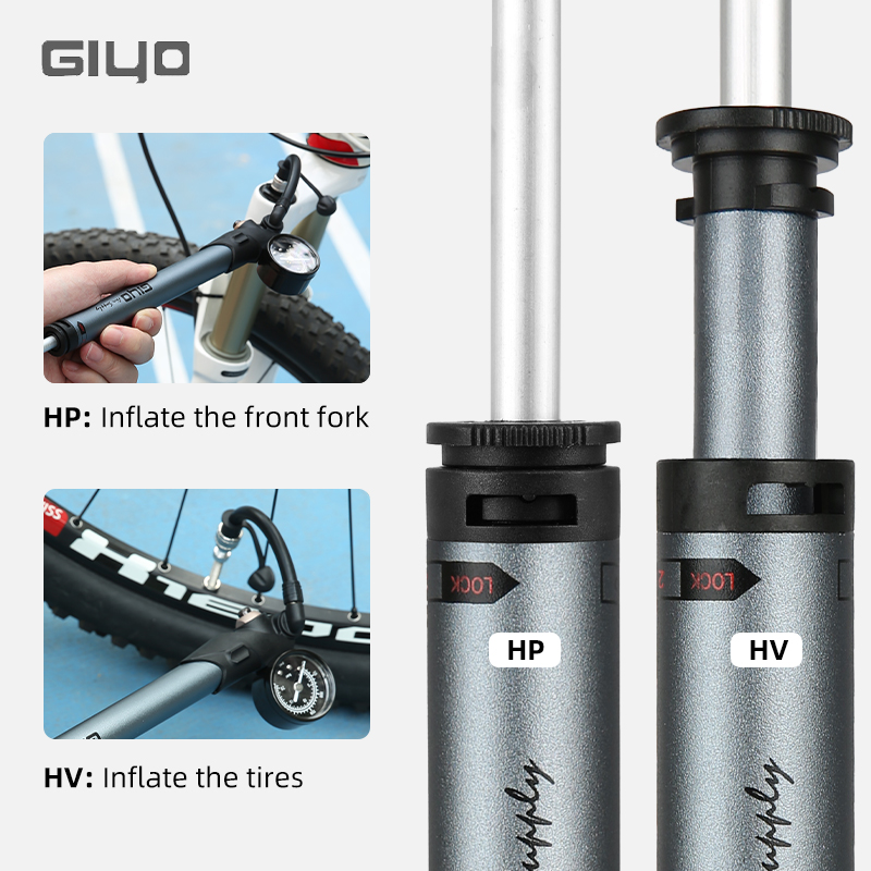 Giyo GS-41P 300psi 自転車ショックポンプ  - Mtb Fork Air のレビューと価格