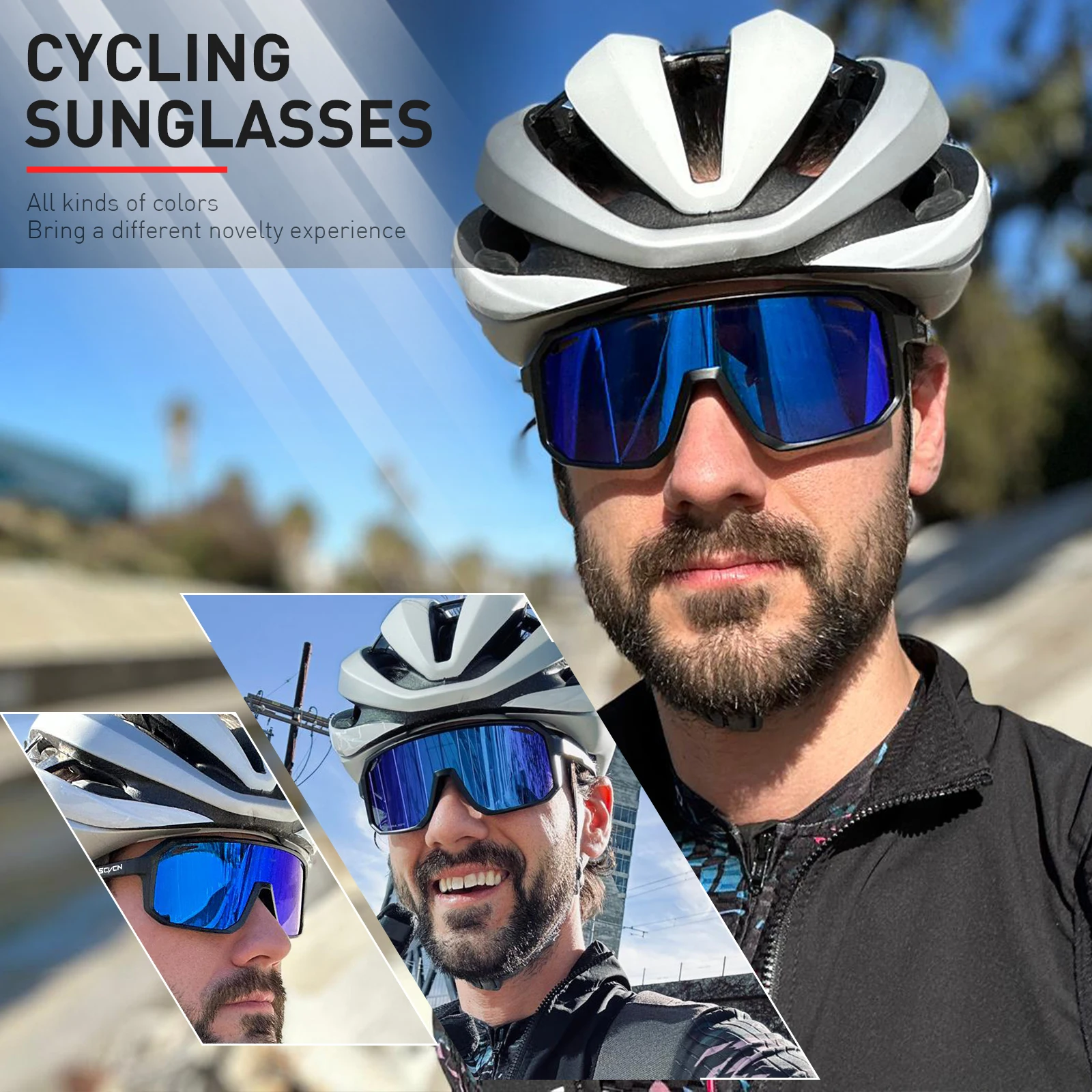 SCVCN 新サイクリングサングラス男性道路運転バイクメガネ - Mountain Biking Goggles のレビューと価格