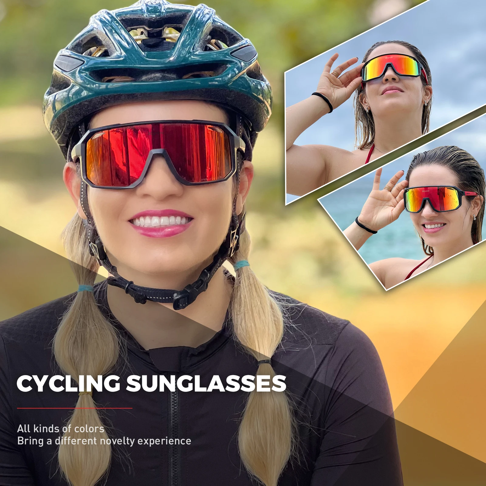 SCVCN 新サイクリングサングラス男性道路運転バイクメガネ - Mountain Biking Goggles のレビューと価格