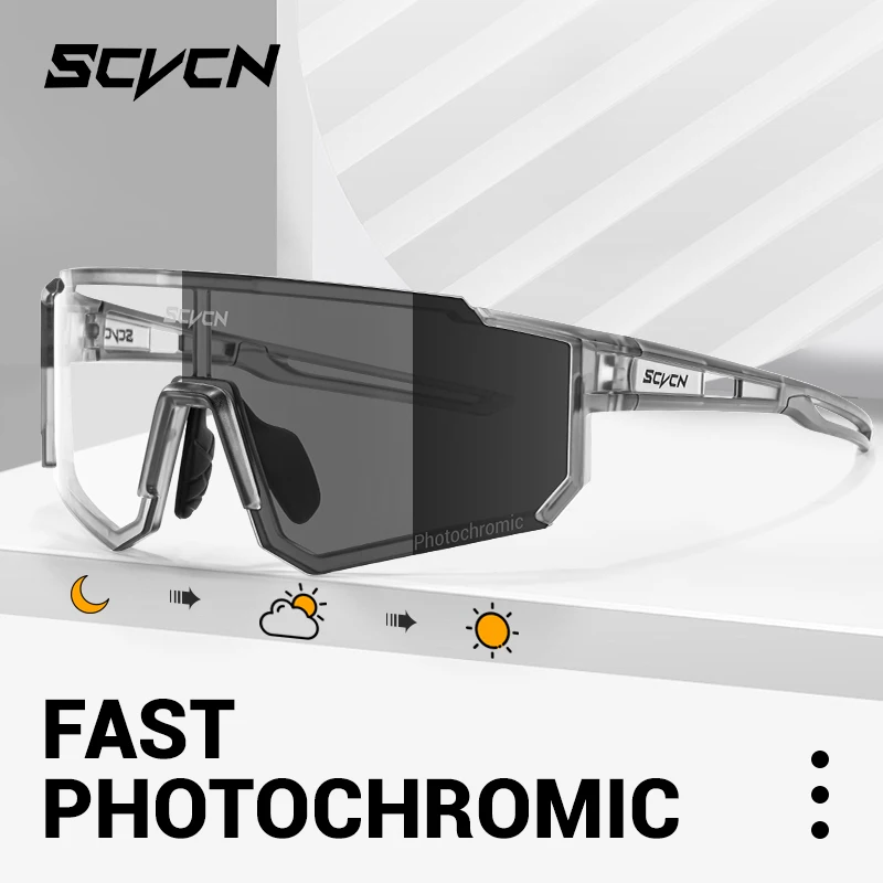 SCVCN 新屋外フォトクロミック保護メガネサイクリングサン - Mountain Biking Goggles のレビューと価格
