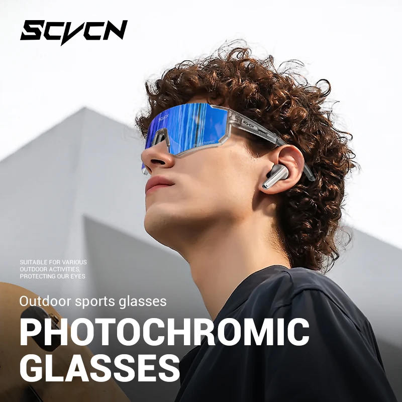 SCVCN 新屋外フォトクロミック保護メガネサイクリングサン - Mountain Biking Goggles のレビューと価格