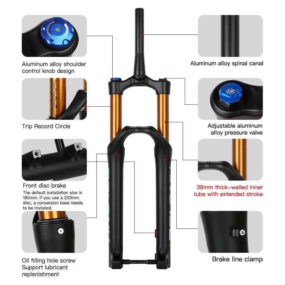 BOLANY 38mm スタンションバイクフォーク MTB  - Mtb Fork Air のレビューと価格
