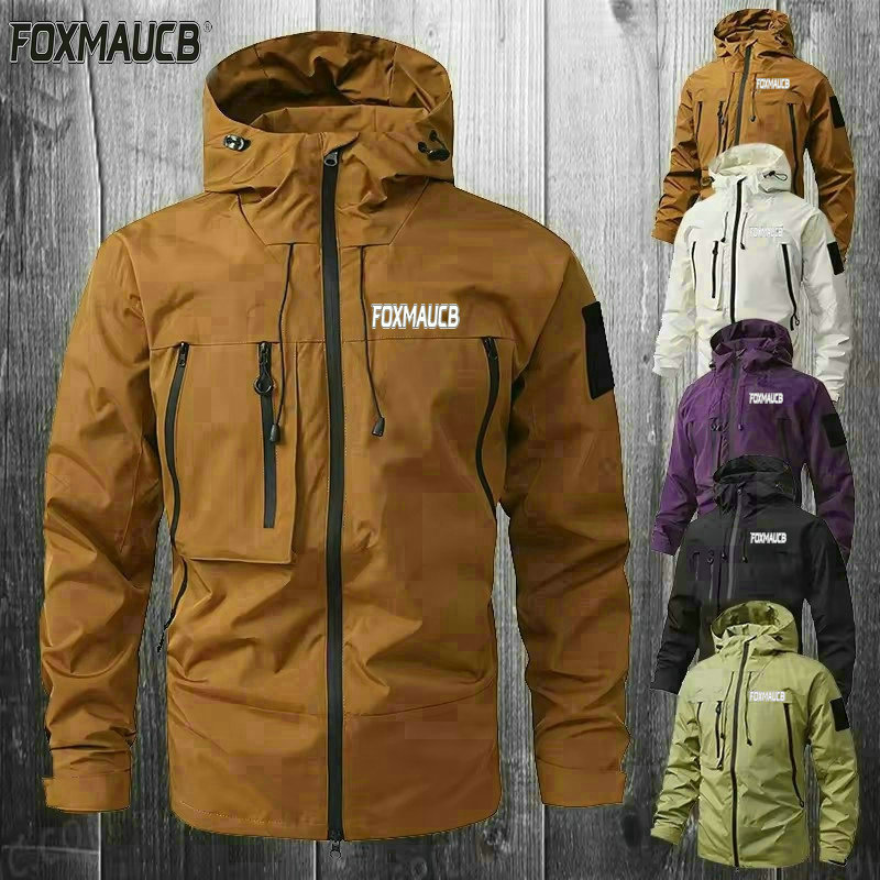 FOXMAUCB サイクリングレインジャケットメンズ防水フー - Mountain Biking Rain Jacket のレビューと価格