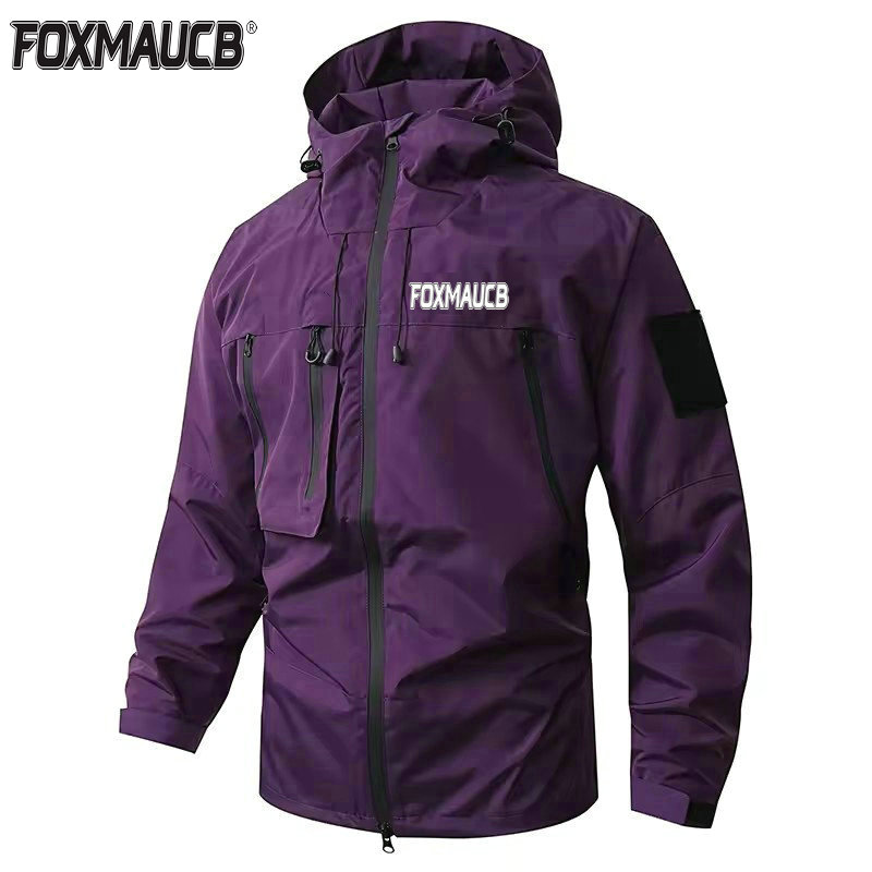 FOXMAUCB サイクリングレインジャケットメンズ防水フー - Mountain Biking Rain Jacket のレビューと価格