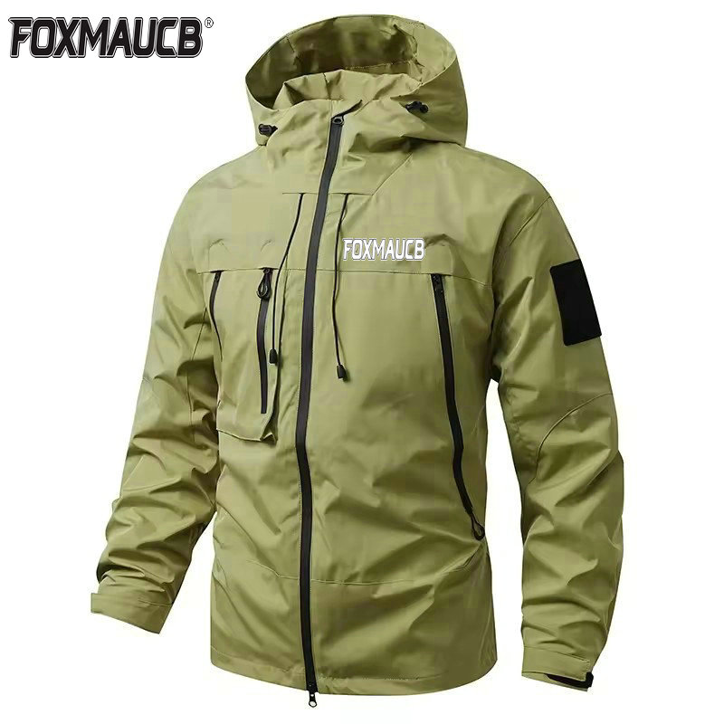 FOXMAUCB サイクリングレインジャケットメンズ防水フー - Mountain Biking Rain Jacket のレビューと価格