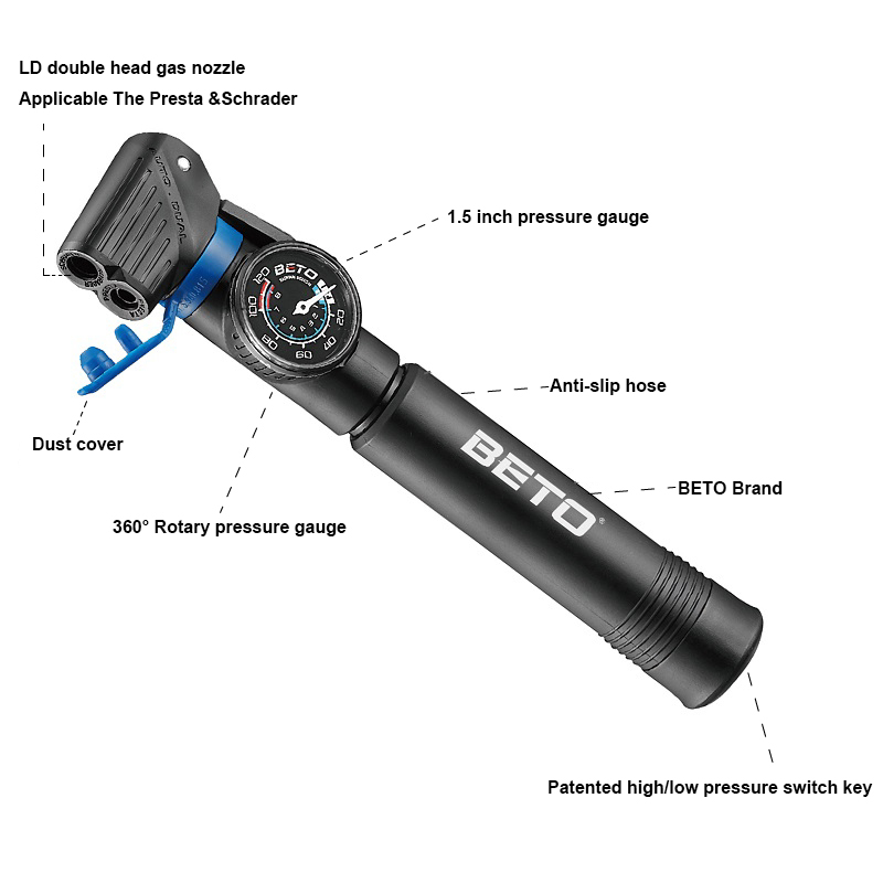 Bebto-マウンテンバイク用のミニポンプ,自転車のリムとイ - Mtb Fork Air のレビューと価格