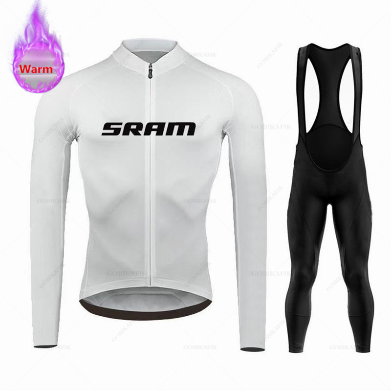 Sramチーム-サーマルフリースサイクリングウェアセット,マ - Mountain Biking Clothes のレビューと価格